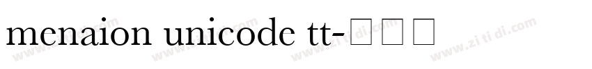 menaion unicode tt字体转换